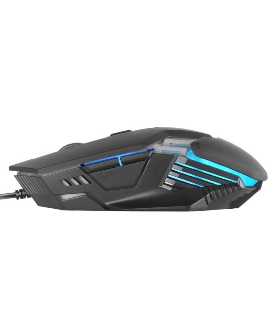 Ratón gaming mars gaming mm024/ hasta 4000 dpi/ negro