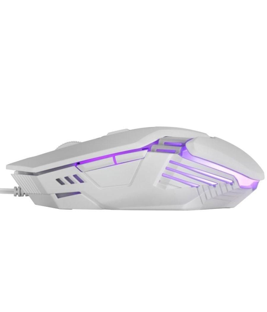 Ratón gaming mars gaming mm024/ hasta 4000 dpi/ blanco