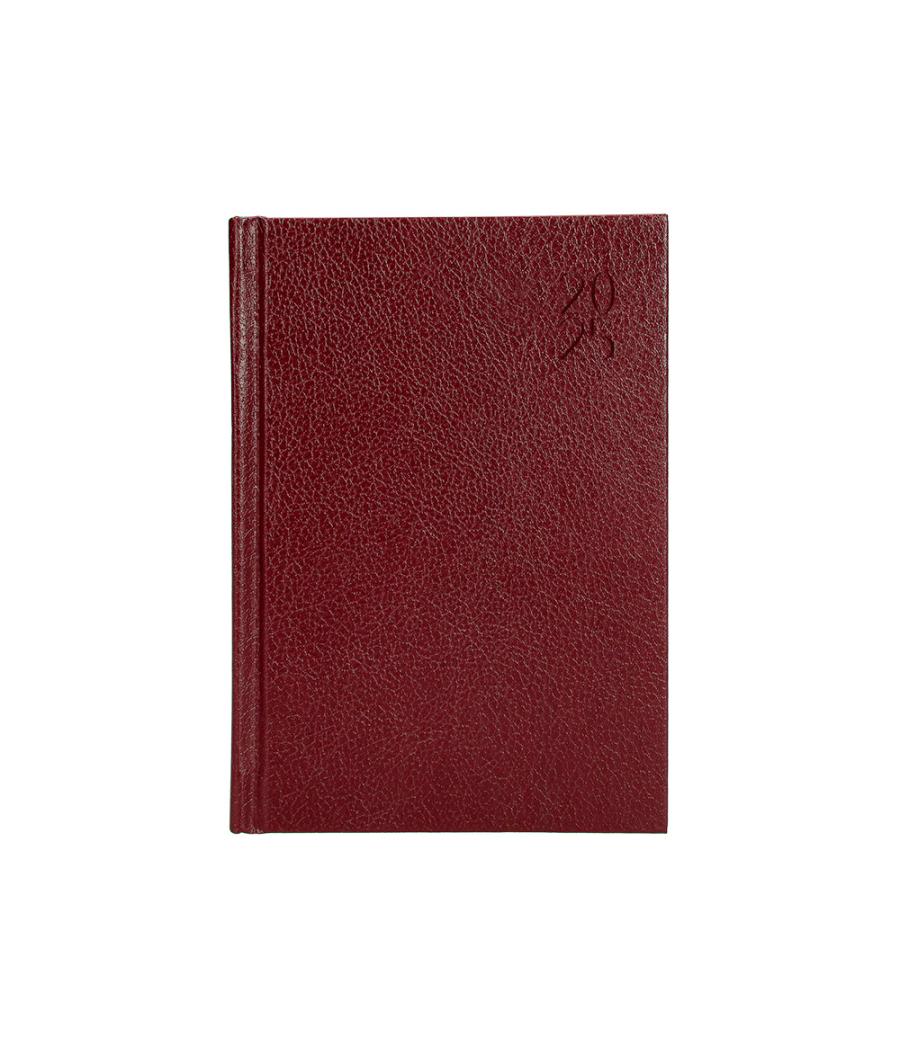 Agenda encuadernada liderpapel corfu a5 2025 día página color rojo papel 60 gr