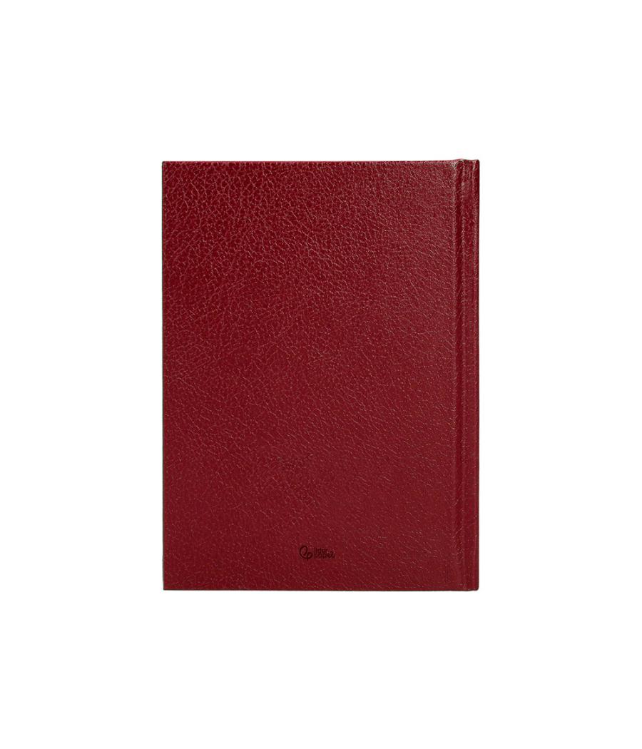 Agenda encuadernada liderpapel corfu a5 2025 día página color rojo papel 60 gr