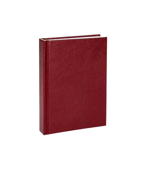 Agenda encuadernada liderpapel corfu a5 2025 día página color rojo papel 60 gr