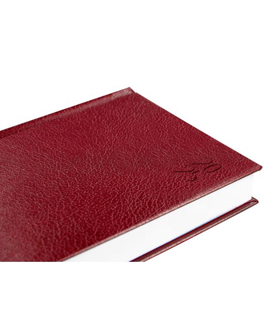 Agenda encuadernada liderpapel corfu a5 2025 día página color rojo papel 60 gr