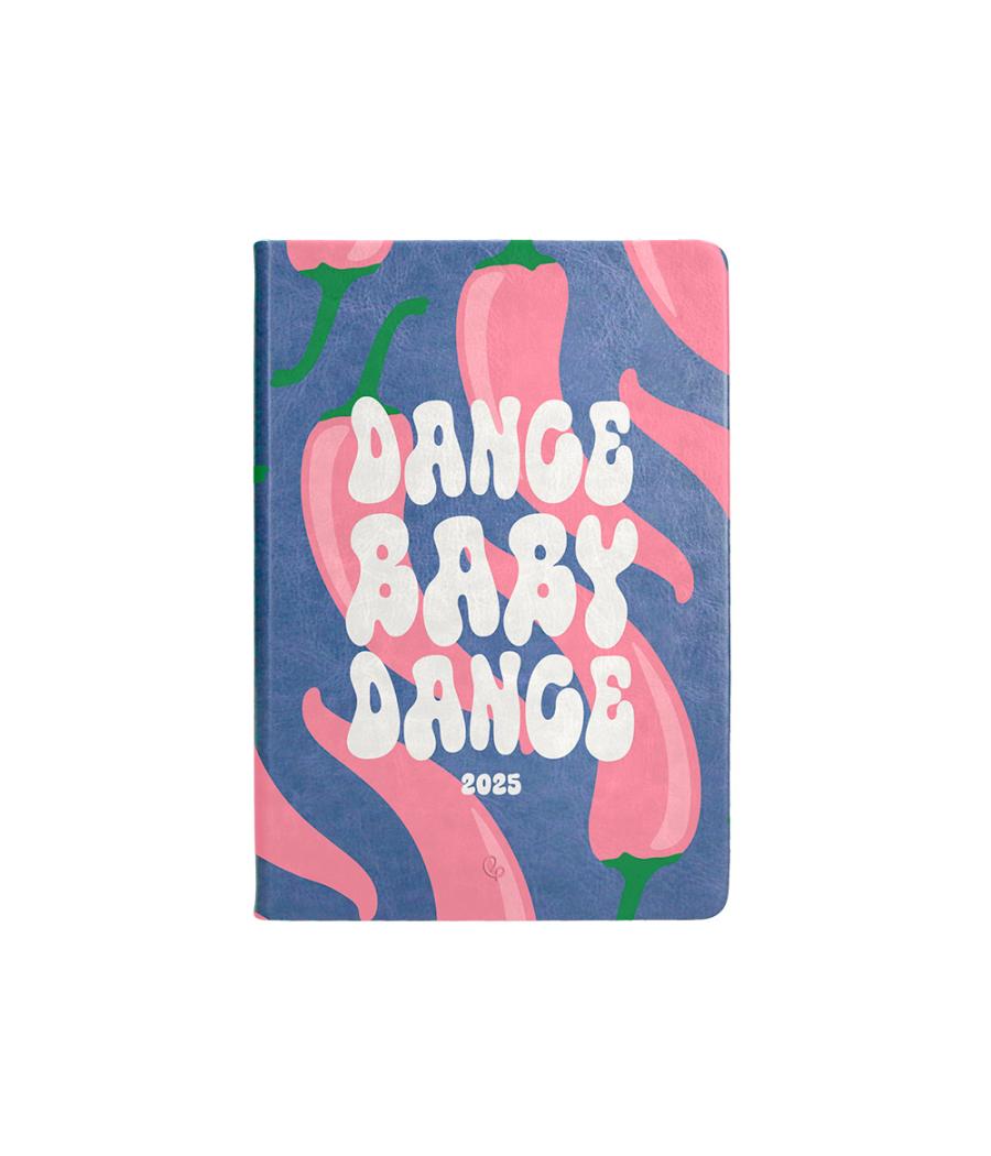 Agenda encuadernada liderpapel kinaros a6 2025 día página color azul papel 70 gr