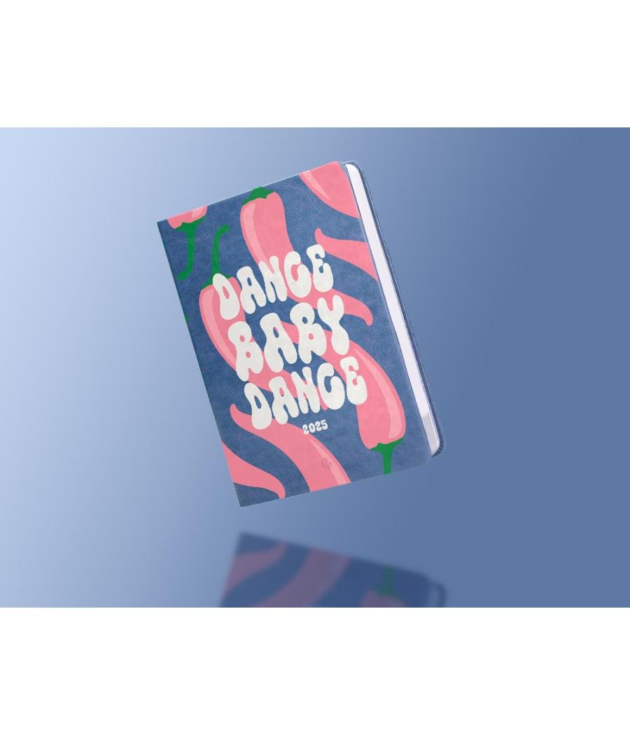 Agenda encuadernada liderpapel kinaros a6 2025 día página color azul papel 70 gr