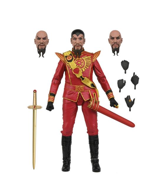 Figura neca flash gordon (1980) ultimate ming (red military outfit)