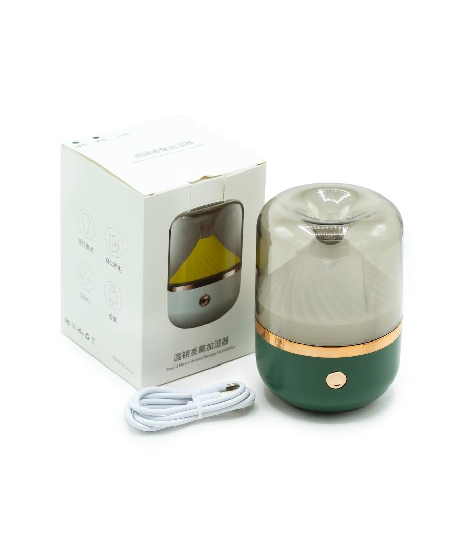 Difusor Aroma Verde y Bronce - USB - Cambio de color