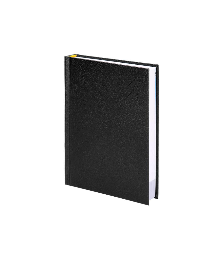 Agenda encuadernada liderpapel corfu a5 2025 semana vista negro papel 60 gr