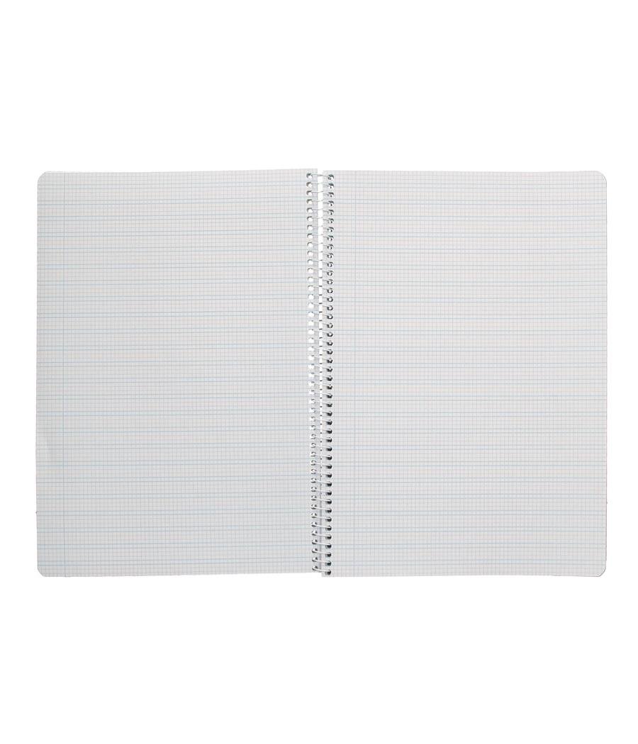 Cuaderno espiral liderpapel di n a4 pautaguia tapa dura 80h 90 gr cuadro pautado 3mm color naranja