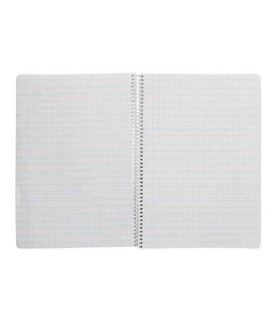 Cuaderno espiral liderpapel di n a4 pautaguia tapa dura 80h 90 gr cuadro pautado 3mm color lila