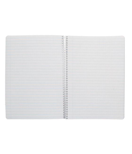 Cuaderno espiral liderpapel di n a4 pautaguia tapa dura 80h 90 gr cuadro pautado 2,5mm color verde