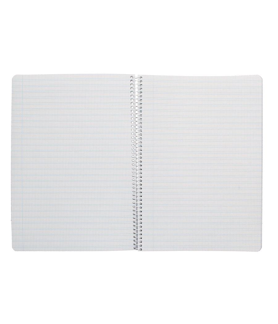 Cuaderno espiral liderpapel di n a4 pautaguia tapa dura 80h 90 gr cuadro pautado 2,5mm color verde