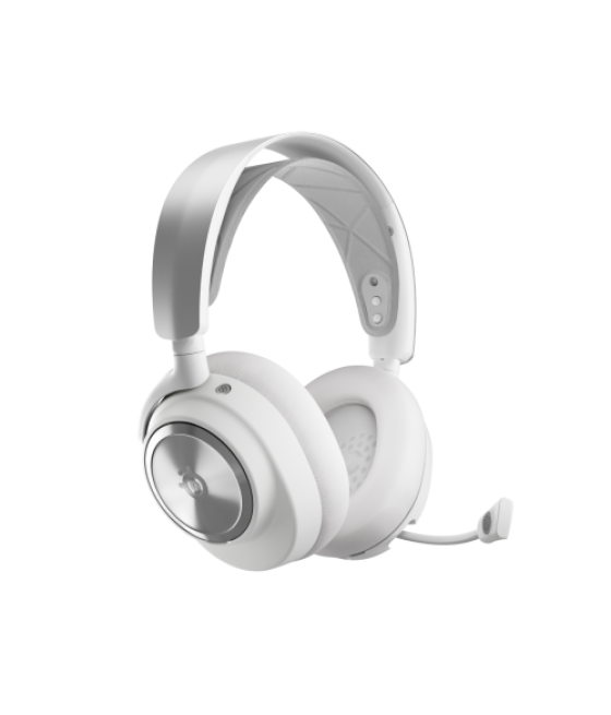 Steelseries arctis nova pro wireless auriculares inalámbrico y alámbrico diadema juego bluetooth plata, blanco