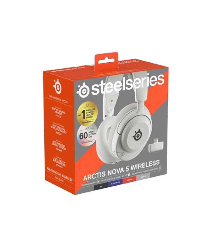 Auriculares steelseries - arctis nova 5 blanco (61671)