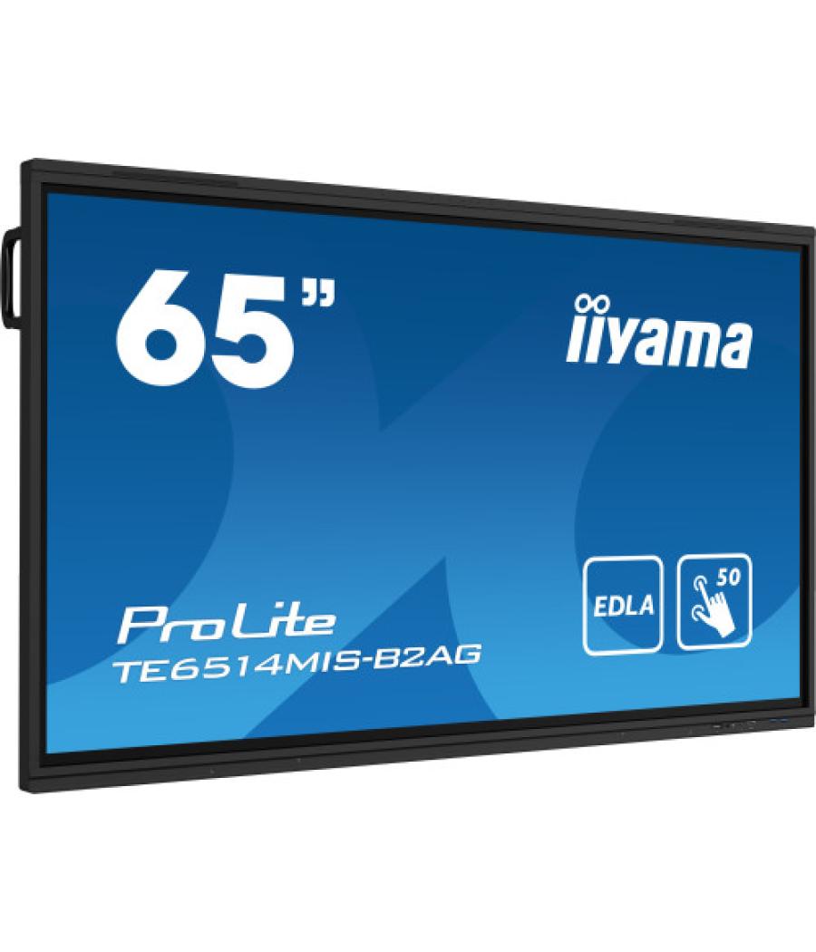 Iiyama prolite te6514mis-b2ag pantalla plana para señalización digital 165,1 cm (65") lcd wifi 435 cd / m² 4k ultra hd negro pan