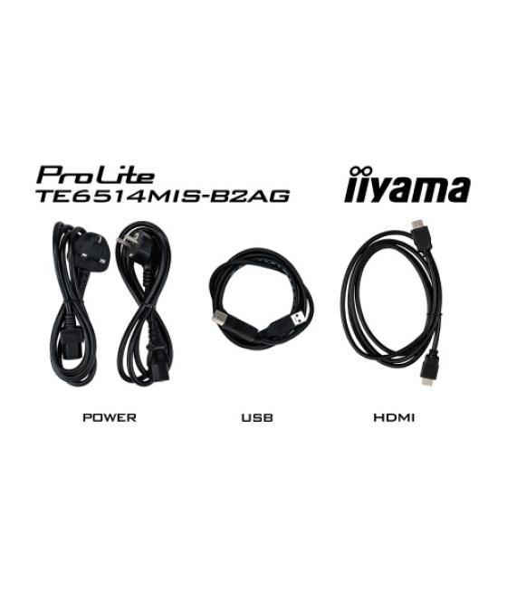 Iiyama prolite te6514mis-b2ag pantalla plana para señalización digital 165,1 cm (65") lcd wifi 435 cd / m² 4k ultra hd negro pan