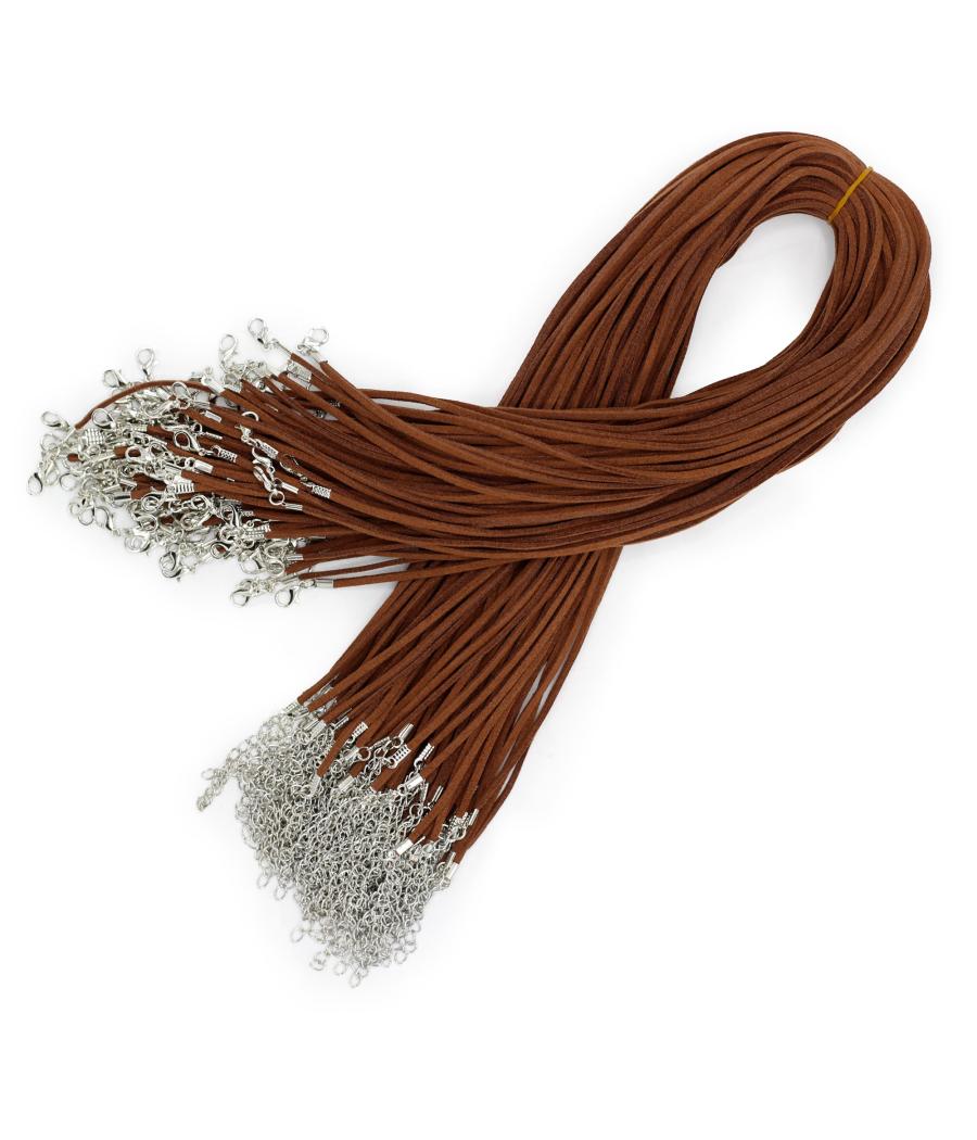 Cordones para accesorios- 2.5mm x 55cm - Marrón Oscuro A010