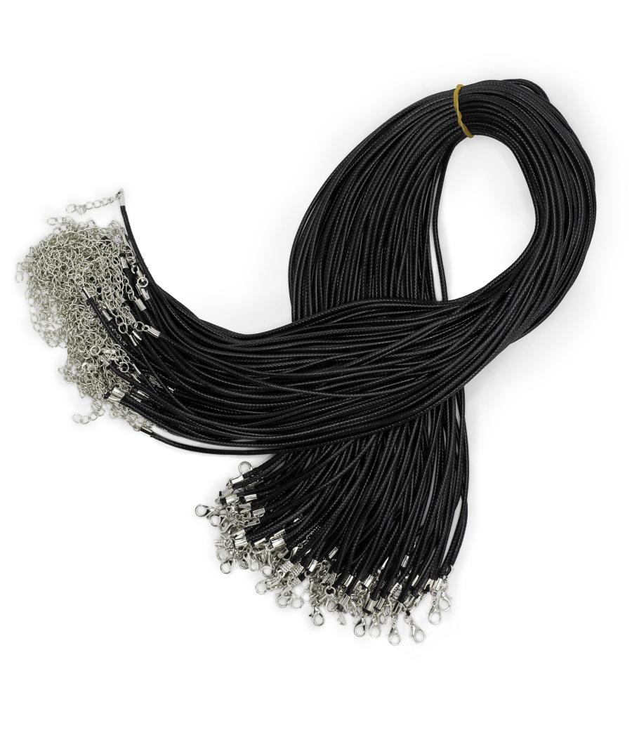 Cordones para accesorios - 2mm x 55cm - Negro 101