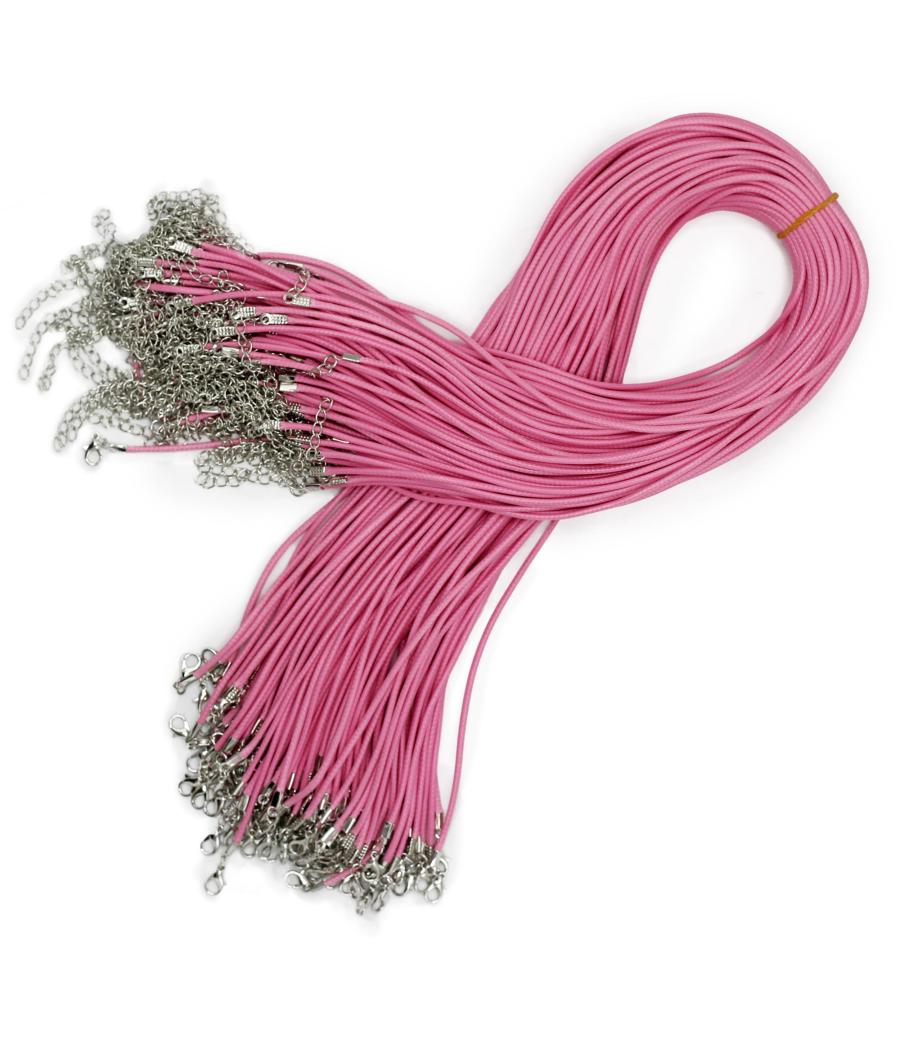 Cordones para accesorios - 2mm x 55cm - Rosa 102