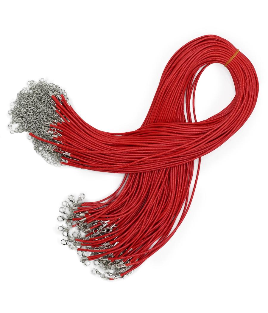 Cordones para accesorios - 2mm x 55cm - Rojo 105