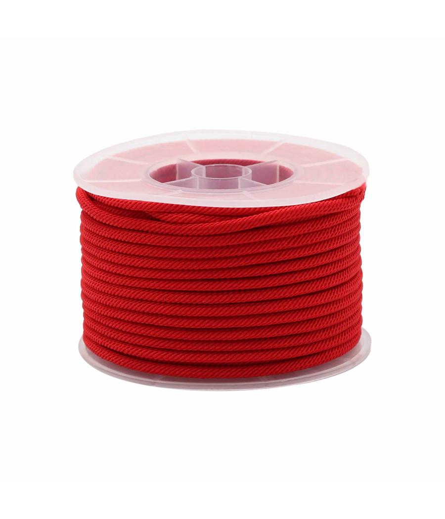 Rollo de cordon rojo para accesorios - 3mm x 17m