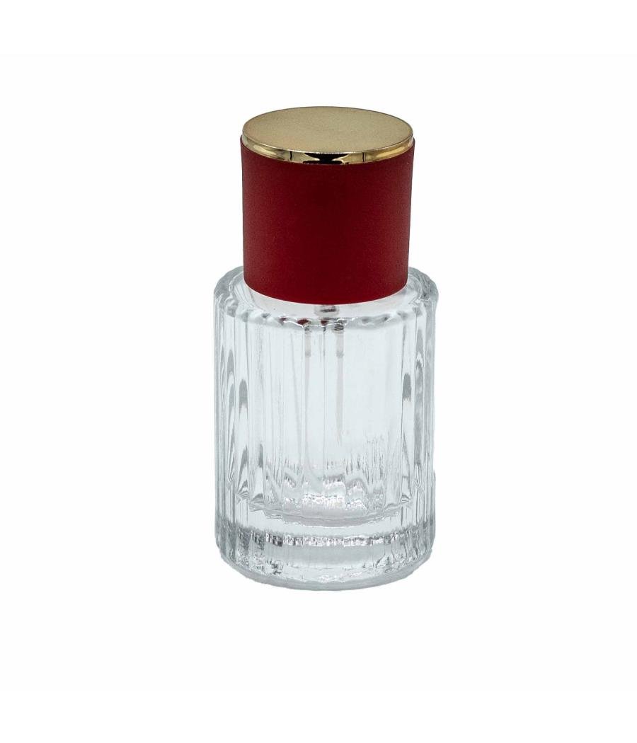 Frascos de vidrio para perfume con pulveridaor y tapa roja 30 ml