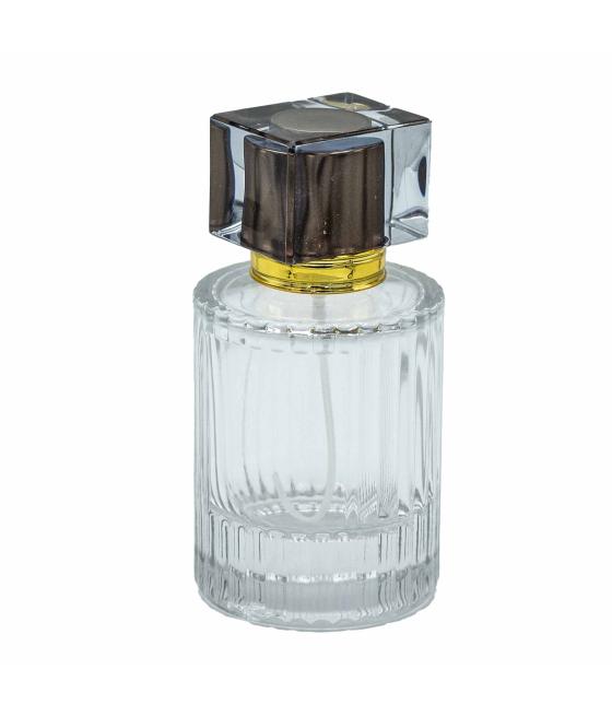 Frascos de vidrio para perfume con pulveridaor y tapa marron 50 ml