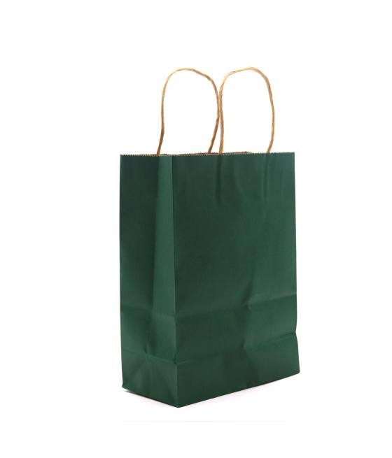 Bolsa de Papel con Asa (16x22x8cm) - Verde (130g)