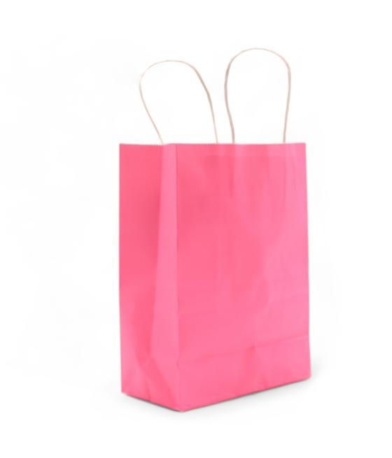 Bolsa Grande de Papel con Asa (26x32x12cm) - Rosa Rubor (130g)