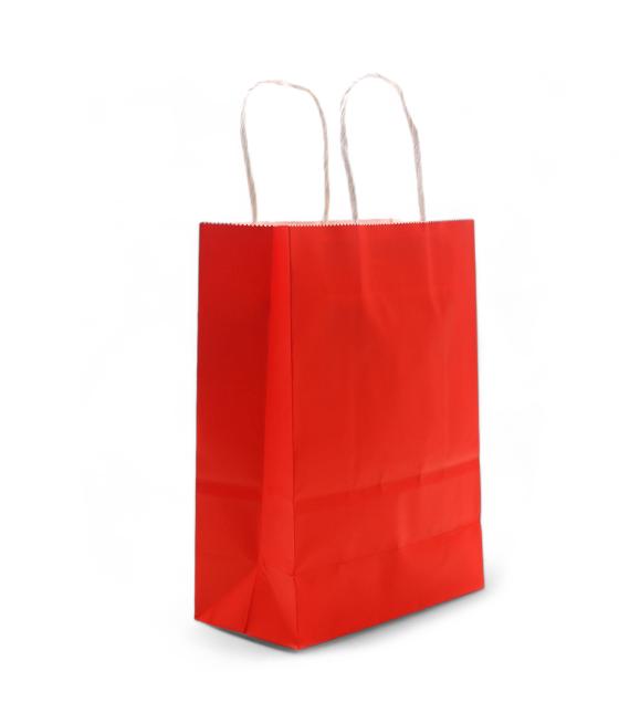 Bolsa Grande de Papel con Asa (26x32x12cm) - Roja (130g)