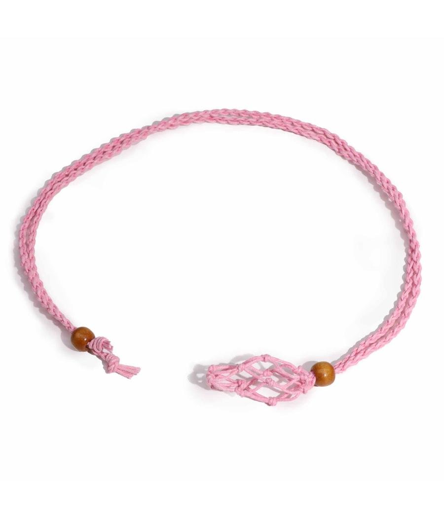 Cordones para Collar de Pieras Preciosas 45 cm - Rosa