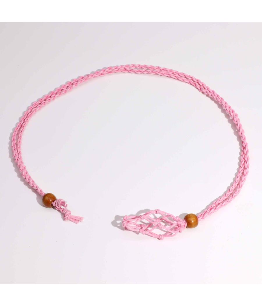 Cordones para Collar de Pieras Preciosas 45 cm - Rosa