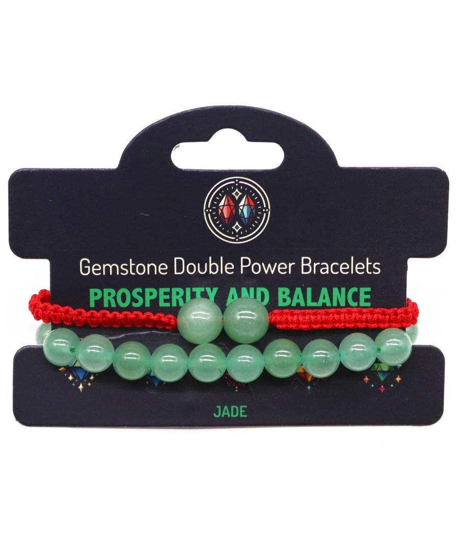 Pulseras de Doble Poder de Piedras Preciosas - Jade