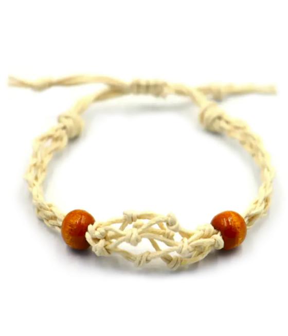 Pulsera de Macrame para Piedras Preciosas 20-28cm - Natural