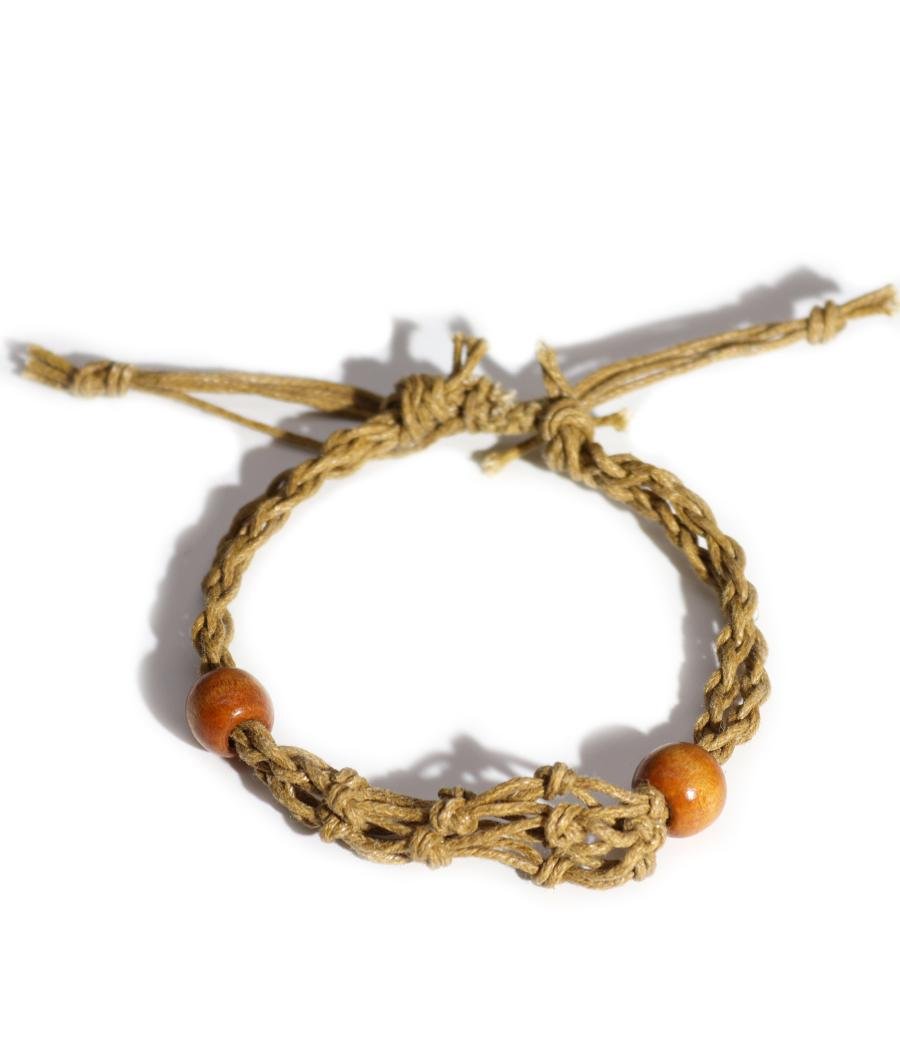 Pulsera de Macrame para Piedras Preciosas 20-28cm - Arena