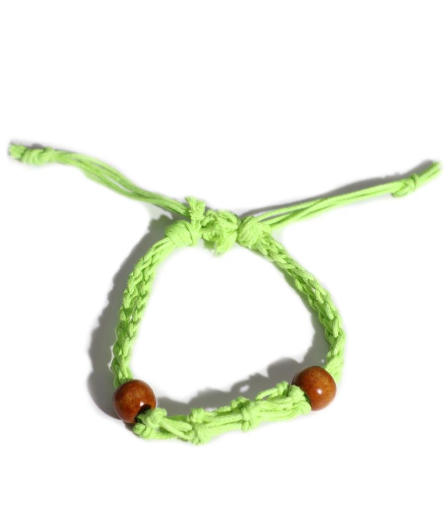 Pulsera de Macrame para Piedras Preciosas 20-28cm - Verde