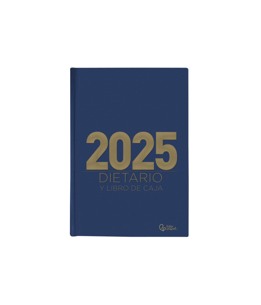 Agenda encuadernada liderpapel dietario 120 x 165 2025 día página color azul papel 70 gr