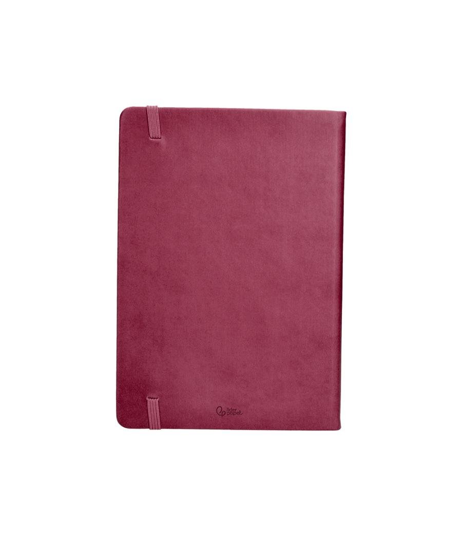 Agenda encuadernada liderpapel mykonos a5 2025 día página color rosa buganvilla papel 70 gr