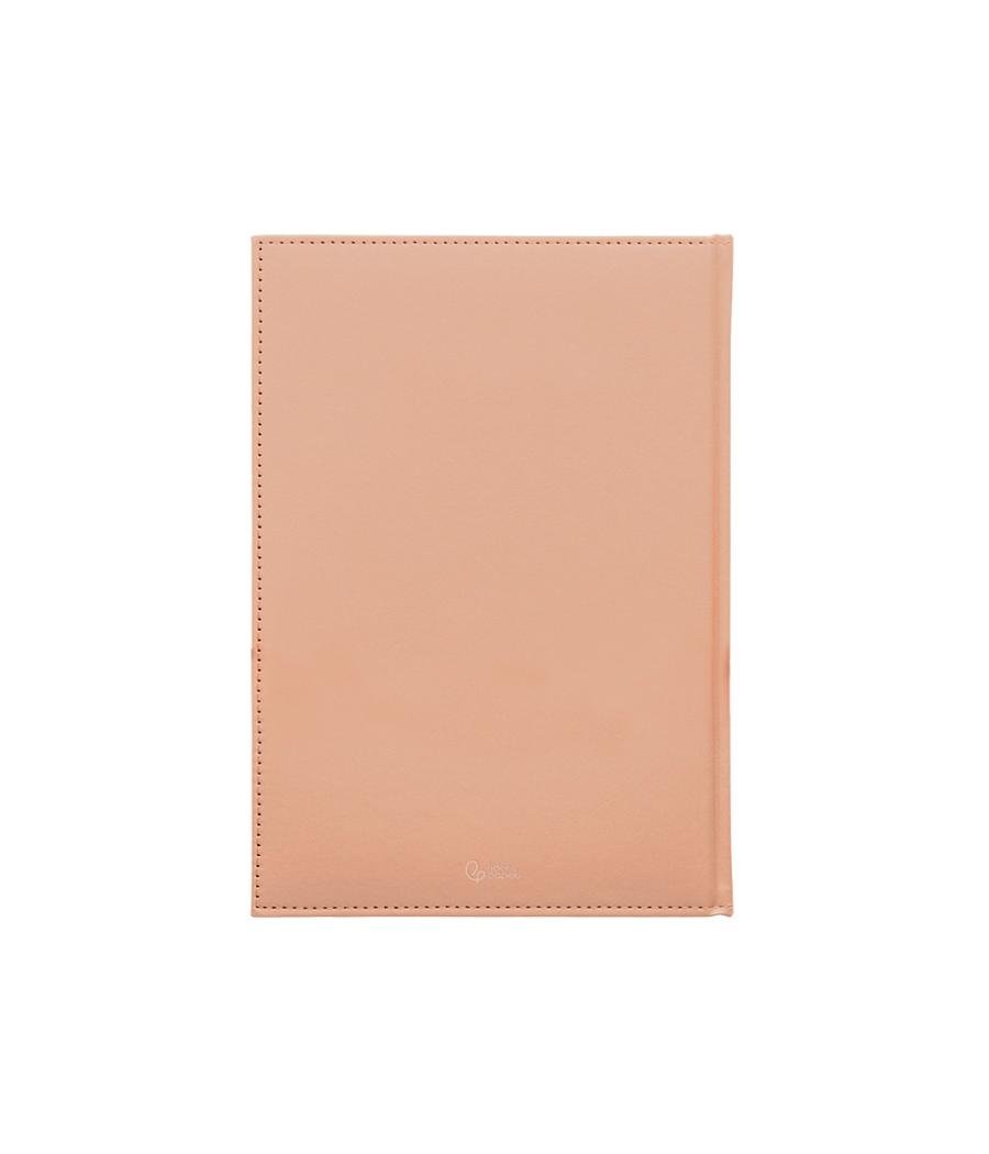 Agenda encuadernada liderpapel creta a5 2025 semana vista color rosa nude papel 70 gr