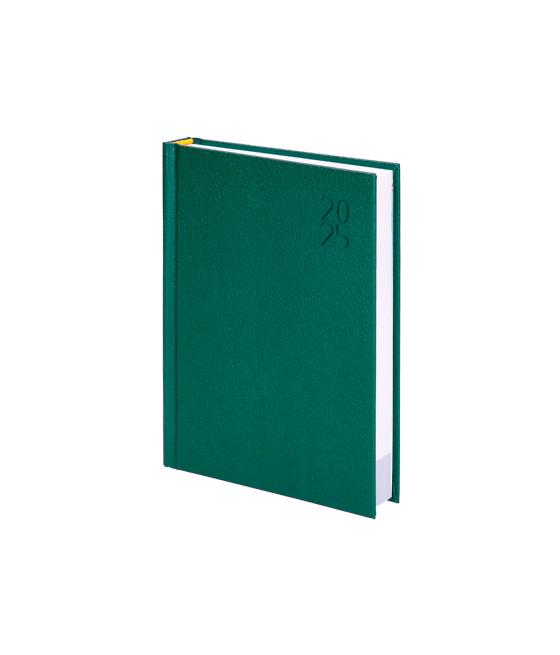 Agenda encuadernada liderpapel corfu a6 2025 día página color verde papel 60 gr