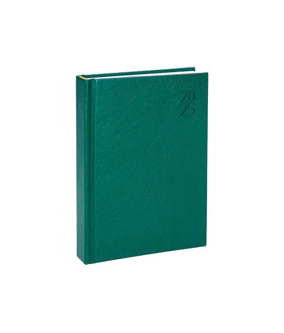 Agenda encuadernada liderpapel corfu a6 2025 día página color verde papel 60 gr