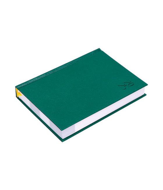 Agenda encuadernada liderpapel corfu a6 2025 día página color verde papel 60 gr