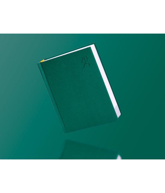 Agenda encuadernada liderpapel corfu a6 2025 día página color verde papel 60 gr