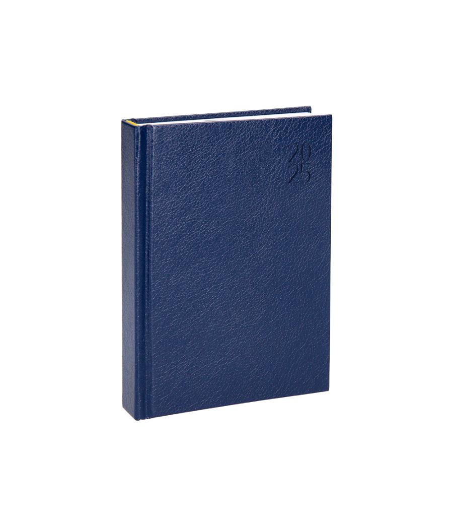 Agenda encuadernada liderpapel corfu a6 2025 día página azul papel 60 gr