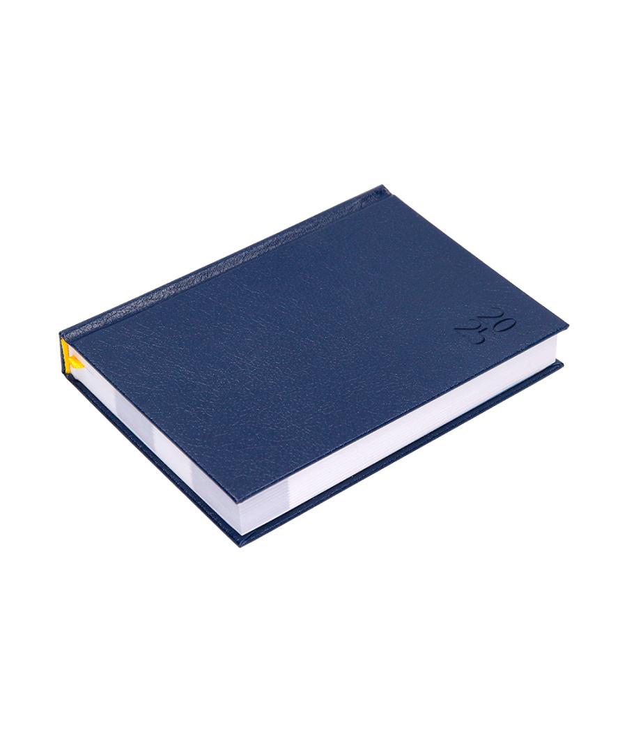 Agenda encuadernada liderpapel corfu a6 2025 día página azul papel 60 gr