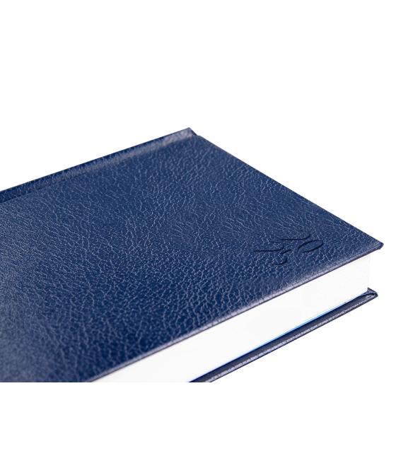 Agenda encuadernada liderpapel corfu a6 2025 día página azul papel 60 gr