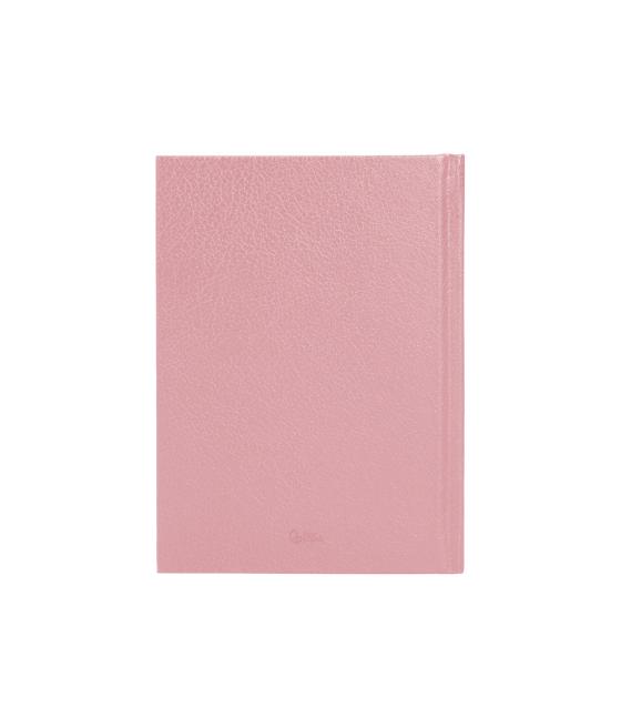 Agenda encuadernada liderpapel corfu a5 2025 día página color rosa nude papel 60 gr