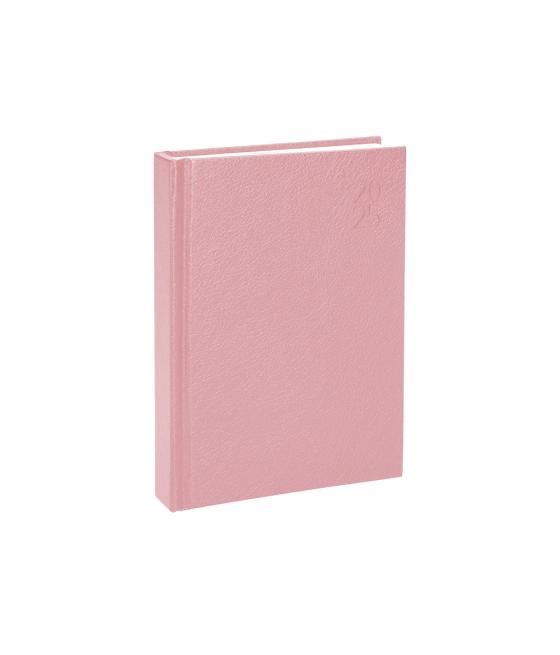 Agenda encuadernada liderpapel corfu a5 2025 día página color rosa nude papel 60 gr