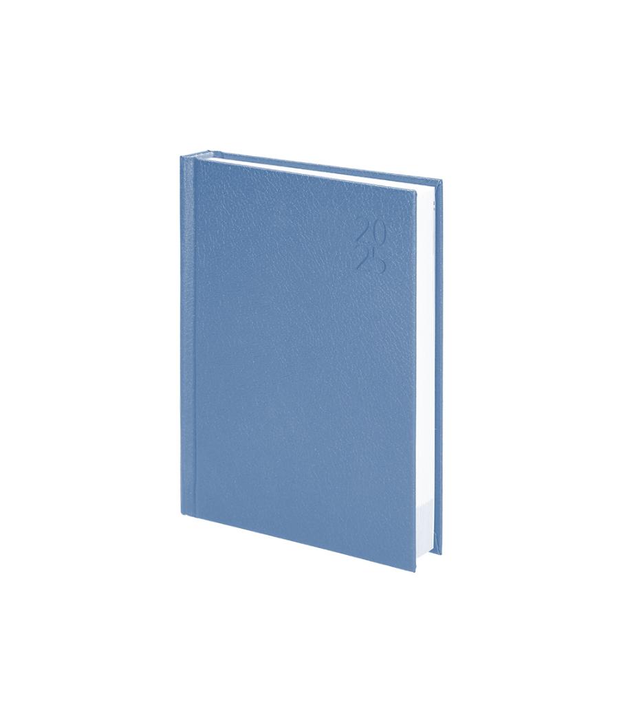 Agenda encuadernada liderpapel corfu a5 2025 día página color azul claro papel 60 gr