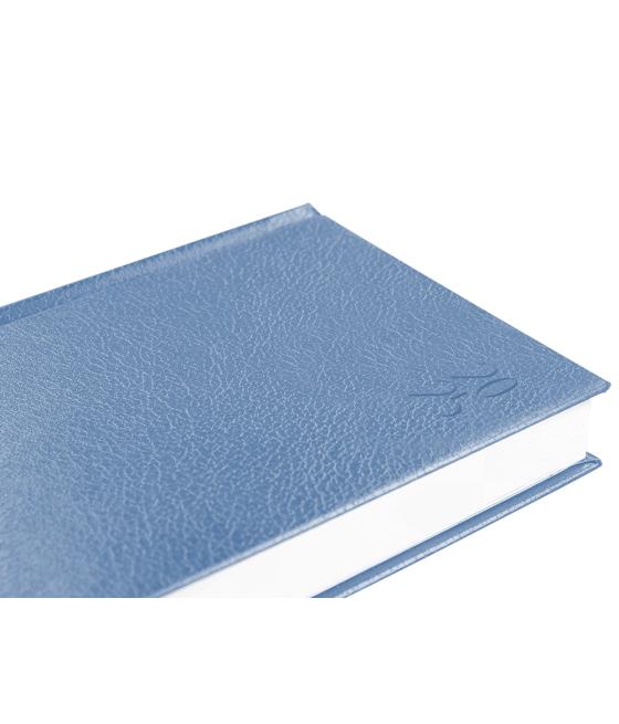 Agenda encuadernada liderpapel corfu a5 2025 día página color azul claro papel 60 gr