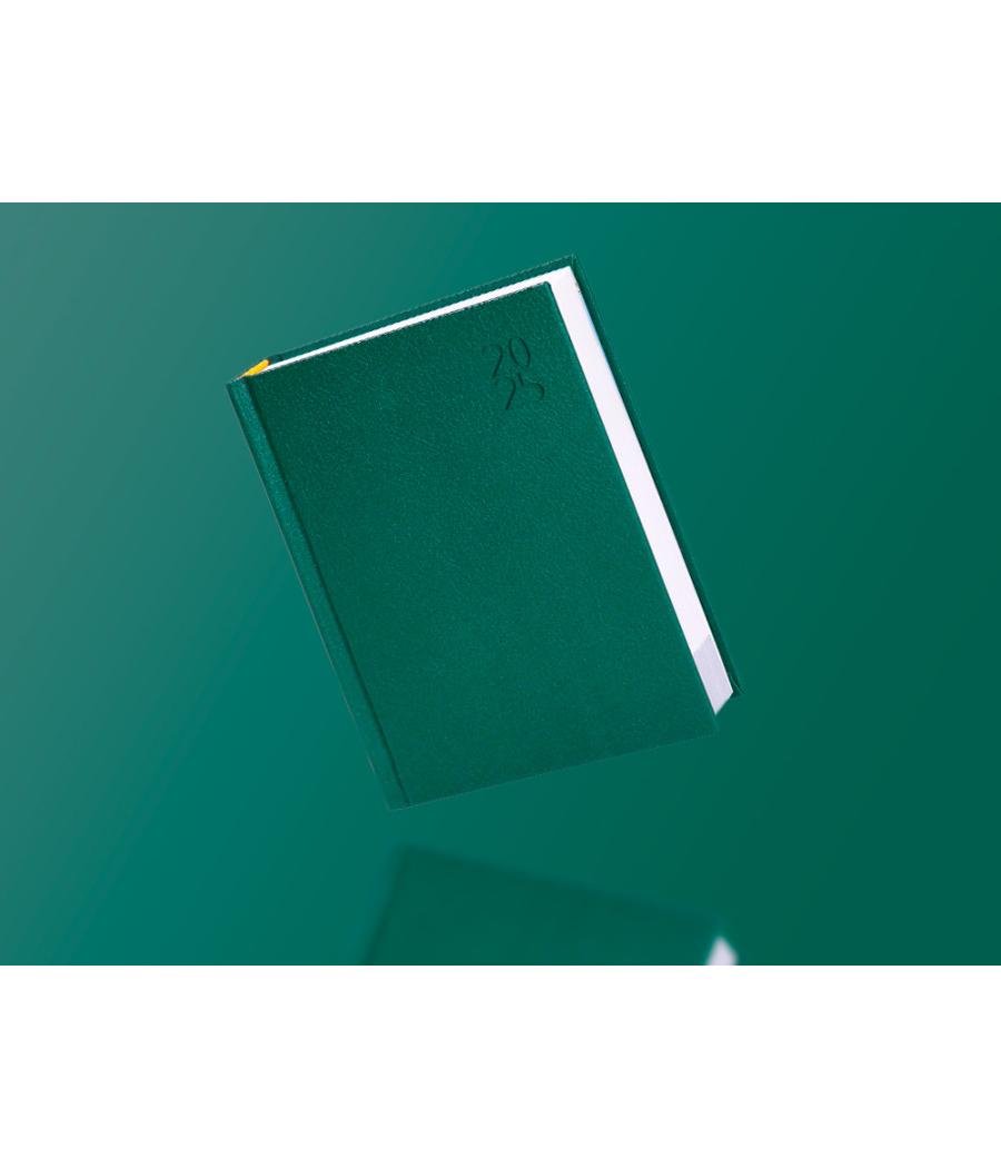 Agenda encuadernada liderpapel corfu a5 2025 día página color verde papel 60 gr